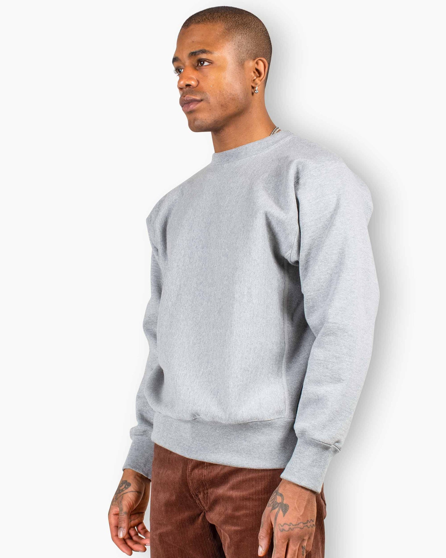 lost & found The Real McCoy's The Real McCoy's MC20114 Heavyweight Crewneck Sweatshirt Medium Grey