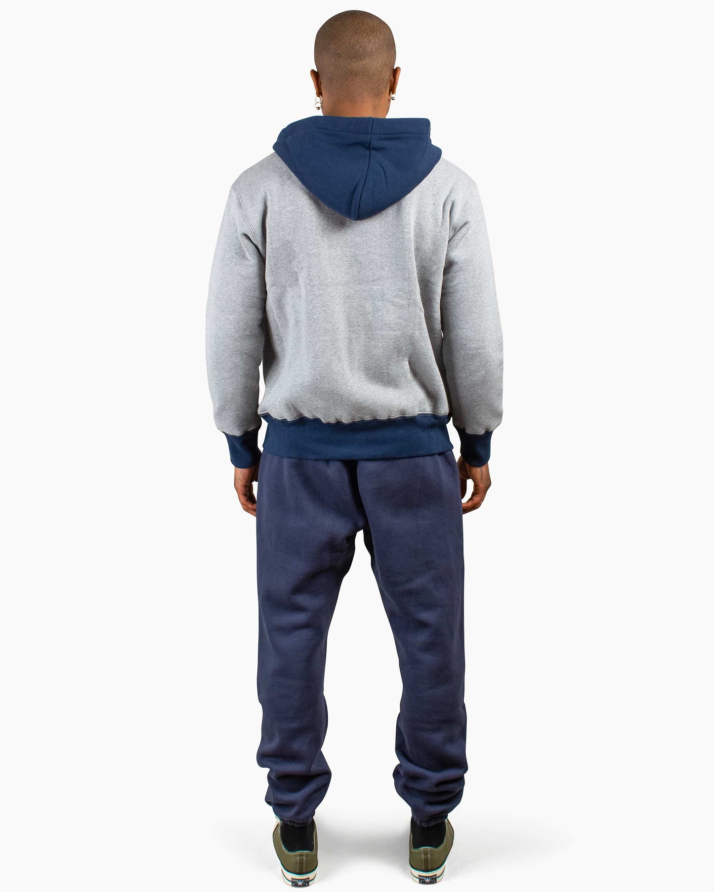 lost & found The Real McCoy's The Real McCoy's MC20119 Double Face After-Hooded Sweatshirt Grey/Navy