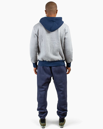 lost & found The Real McCoy's The Real McCoy's MC20119 Double Face After-Hooded Sweatshirt Grey/Navy