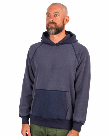 lost & found The Real McCoy's The Real McCoy's MC22005 Thermal Sweatshirt (Two-Tone) Navy