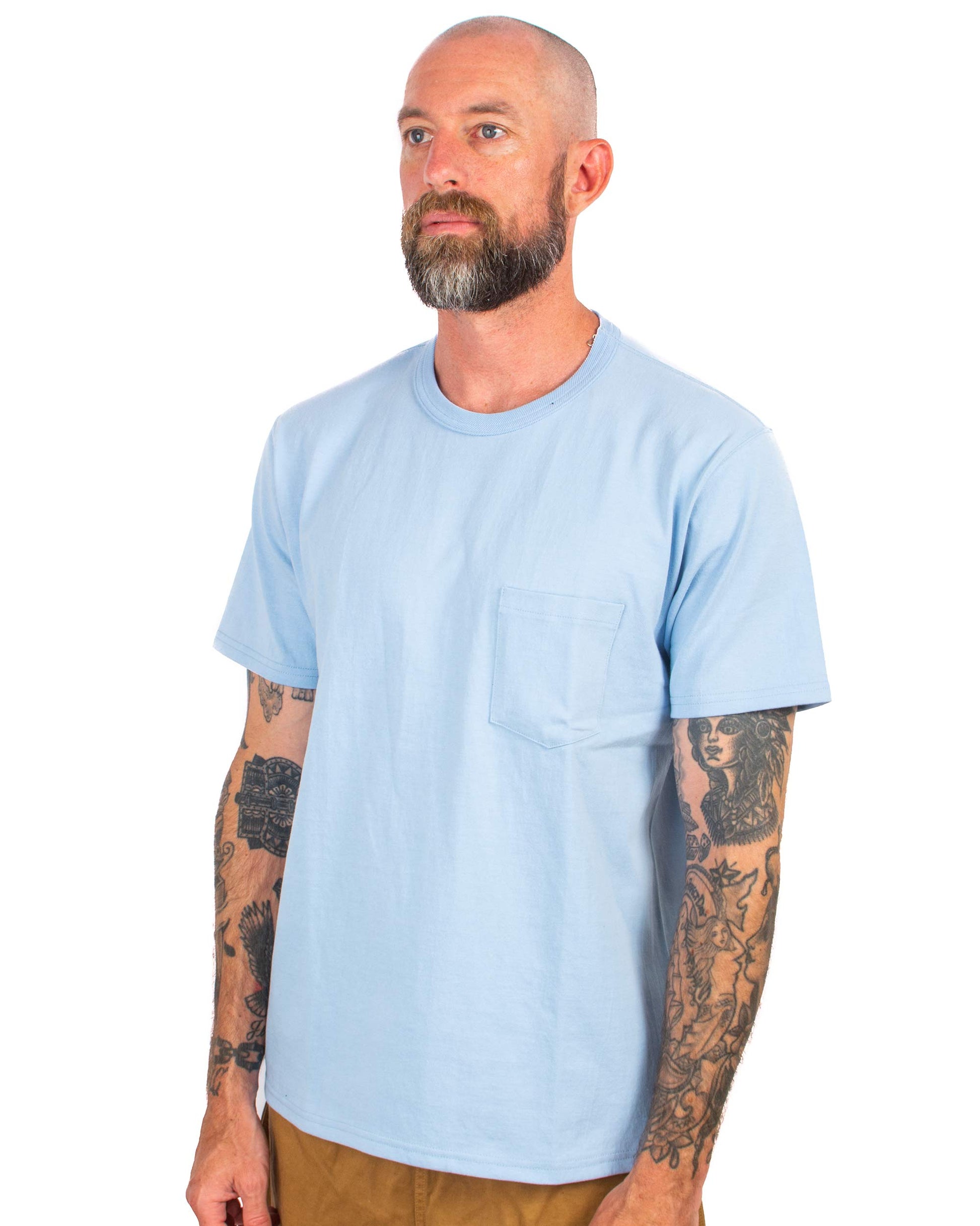 lost & found The Real McCoy's The Real McCoy's MC22006 Pocket Tee Saxe