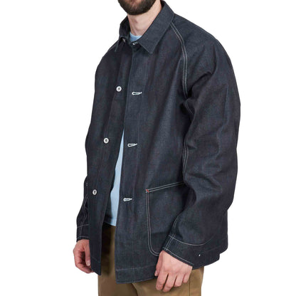 lost & found The Real McCoy's The Real McCoy's MJ21019 8HU WW2 Denim Chore Coat Indigo