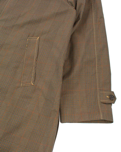lost & found The Real McCoy's The Real McCoy's MJ22017 Plaid-Check Rain Weather Coat Brown