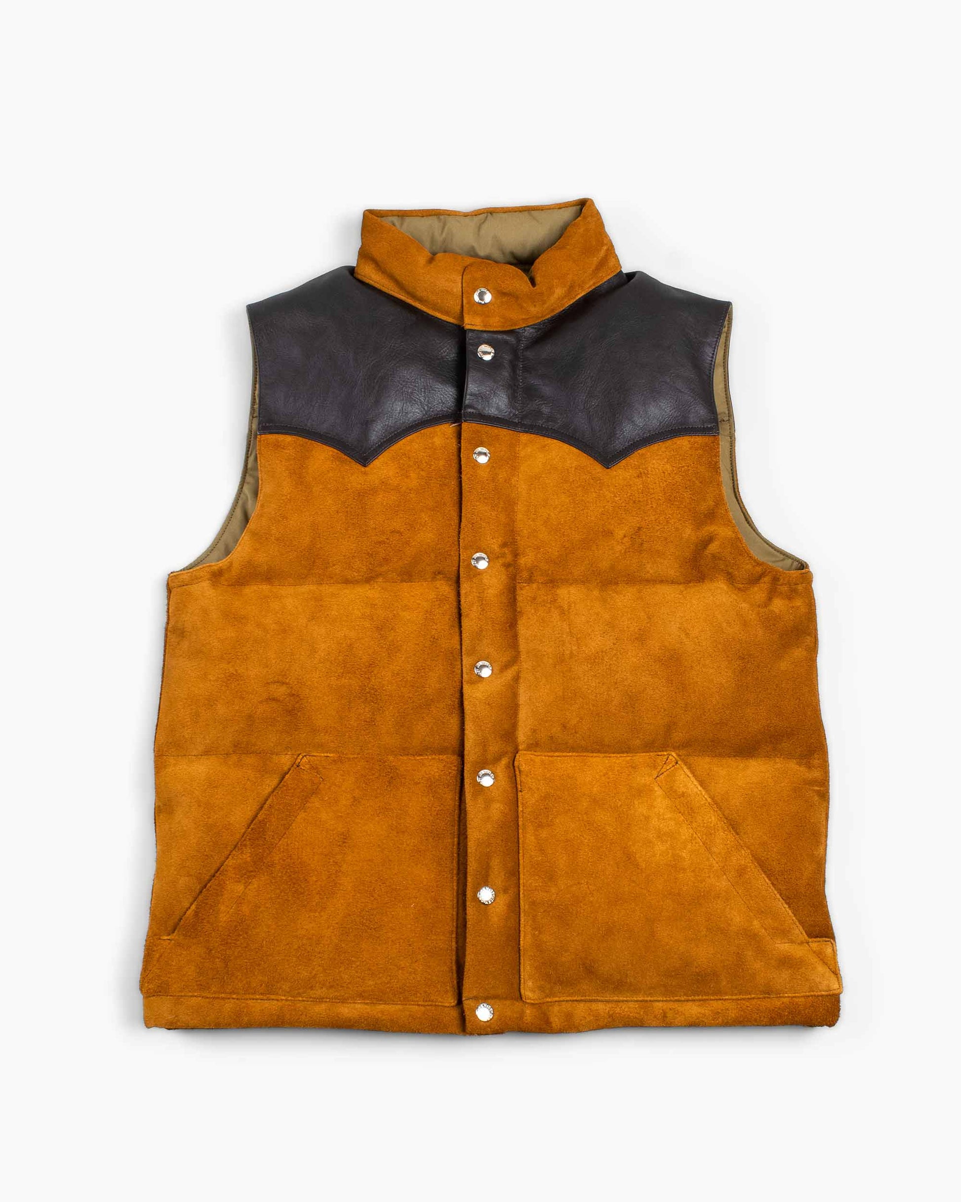 lost & found The Real McCoy's The Real McCoy's MJ22120 Roughout Down Vest Raw Sienna