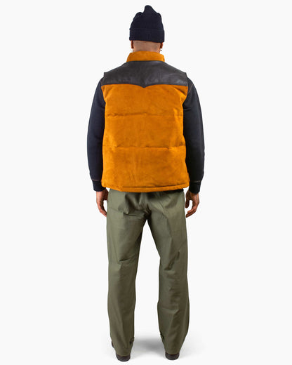 lost & found The Real McCoy's The Real McCoy's MJ22120 Roughout Down Vest Raw Sienna