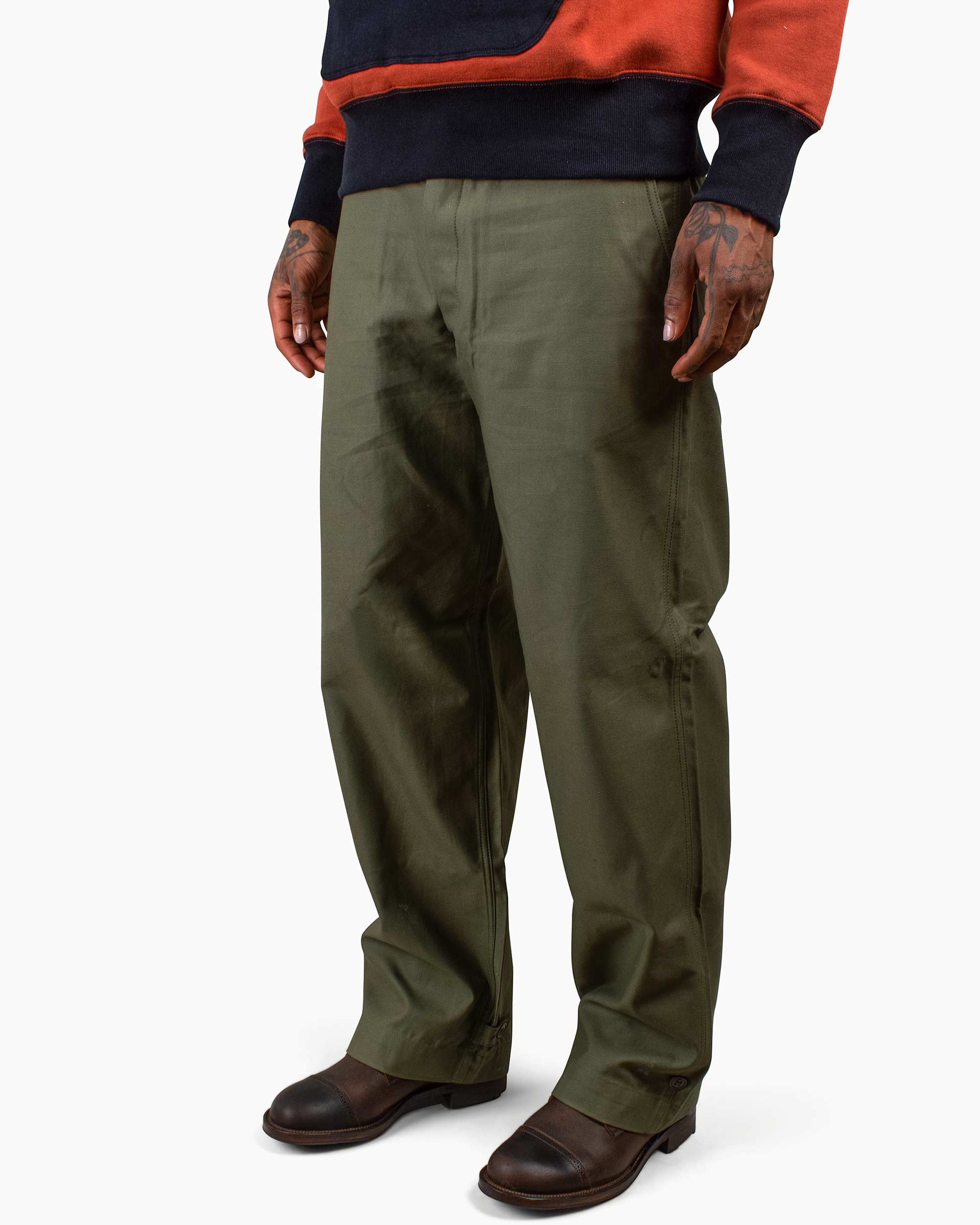 lost & found The Real McCoy's The Real McCoy's MP20103 Trousers, Field, Cotton O.D. Olive