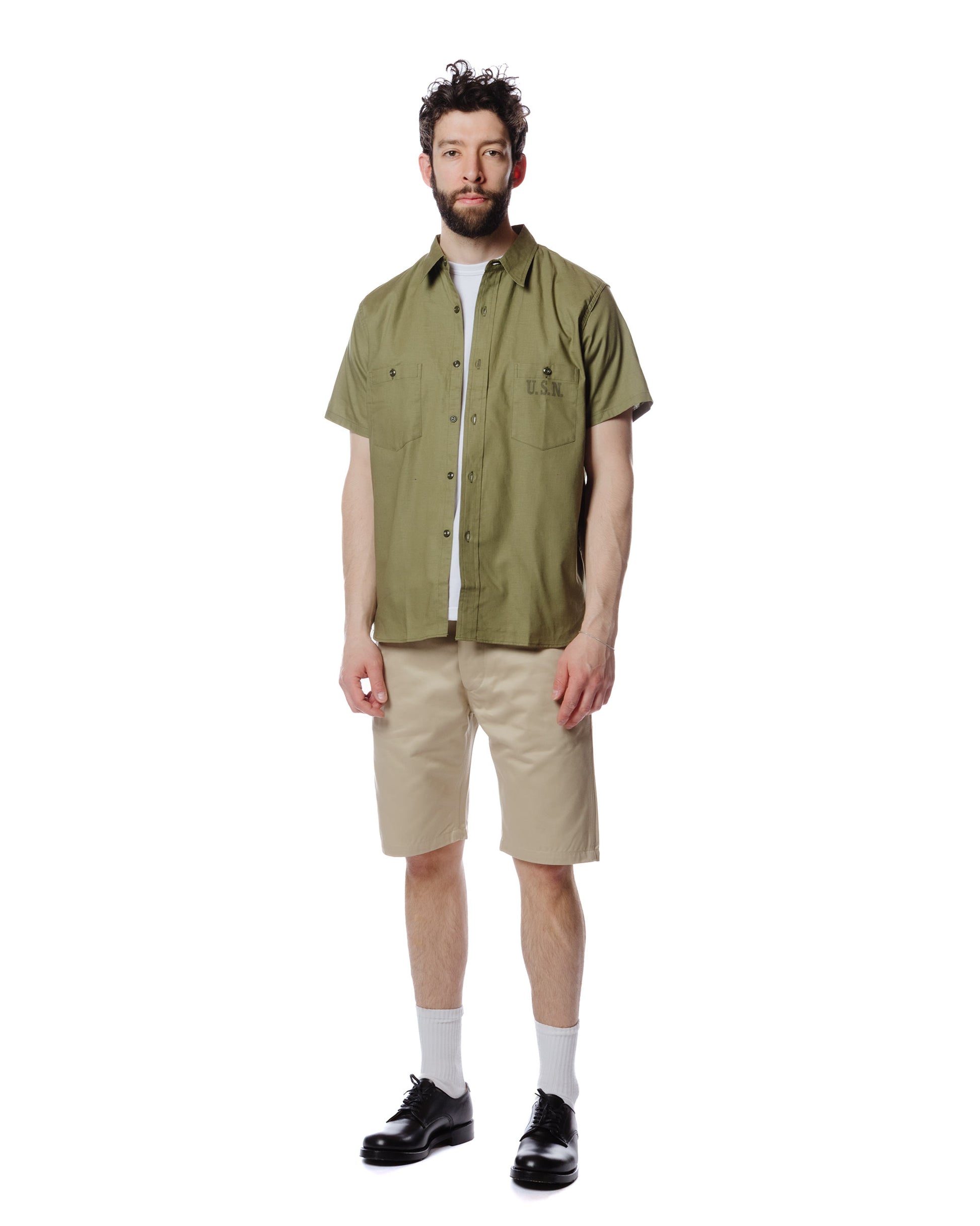 lost & found The Real McCoy's The Real McCoy's MS19017 N-3 Utility Shirt S/S Olive