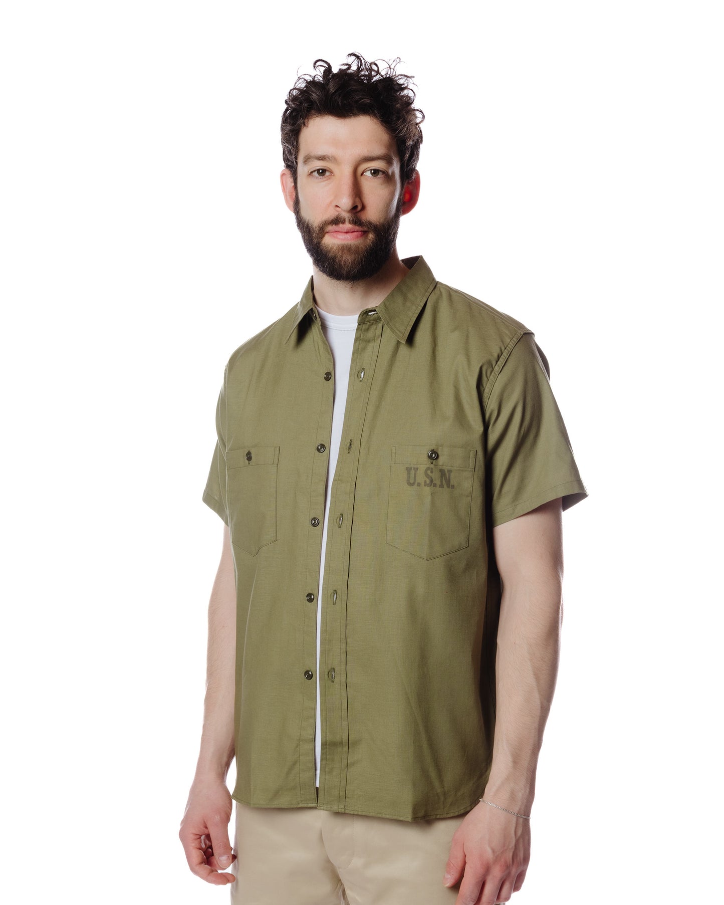 lost & found The Real McCoy's The Real McCoy's MS19017 N-3 Utility Shirt S/S Olive