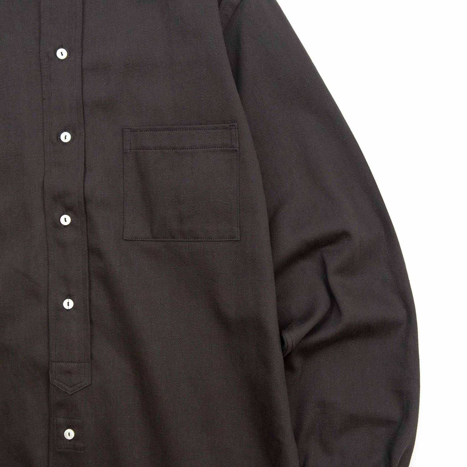 lost & found The Real McCoy's The Real McCoy's MS20107 Double Diamond Band Collar Sateen Shirt Black