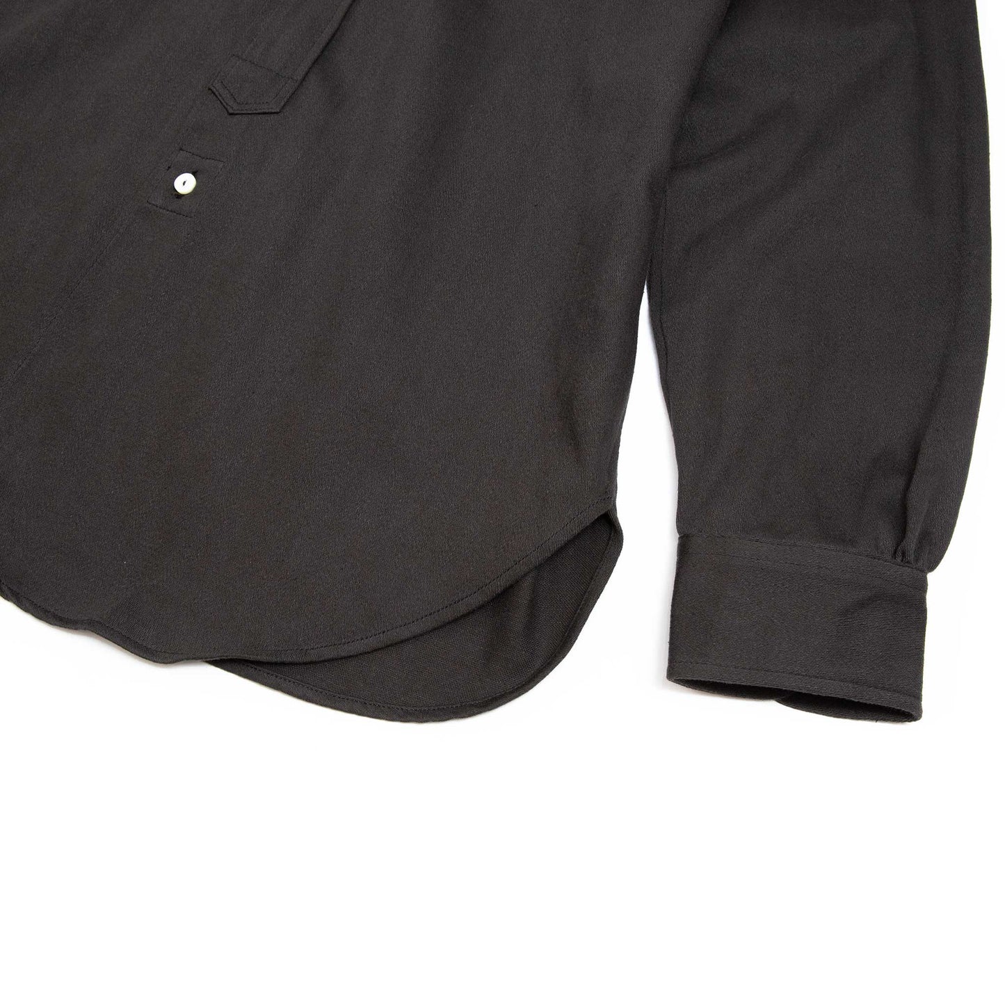 lost & found The Real McCoy's The Real McCoy's MS20107 Double Diamond Band Collar Sateen Shirt Black