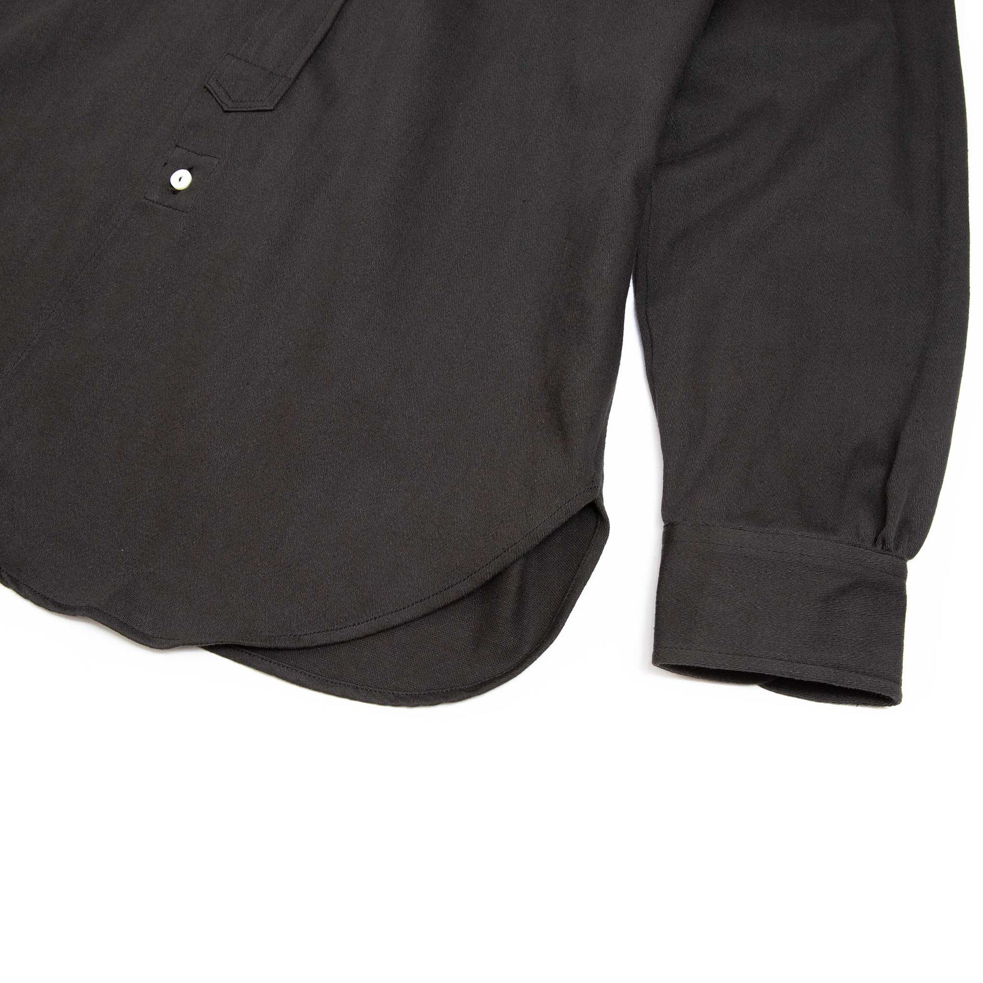 lost & found The Real McCoy's The Real McCoy's MS20107 Double Diamond Band Collar Sateen Shirt Black