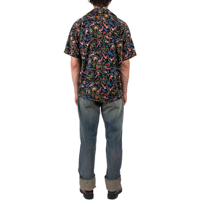lost & found The Real McCoy's The Real McCoy's MS21002 Cotton Hawaiian Shirt / Flying Tigers Black