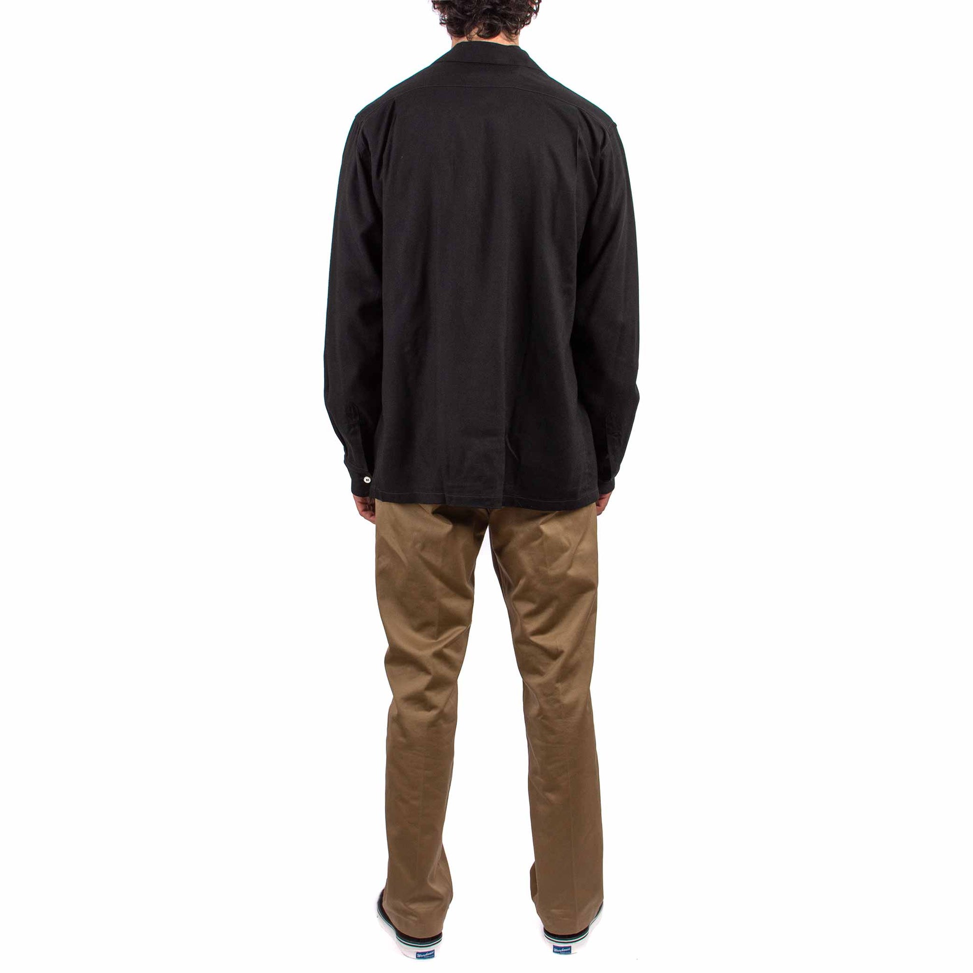 lost & found The Real McCoy's The Real McCoy's MS21009 Open Collar Rayon Shirt Black