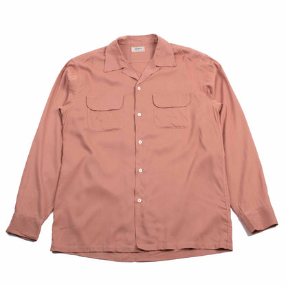 lost & found The Real McCoy's The Real McCoy's MS21009 Open Collar Rayon Shirt Pink