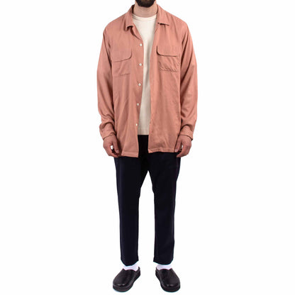 lost & found The Real McCoy's The Real McCoy's MS21009 Open Collar Rayon Shirt Pink