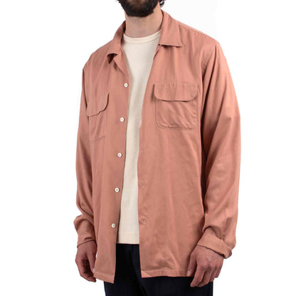 lost & found The Real McCoy's The Real McCoy's MS21009 Open Collar Rayon Shirt Pink