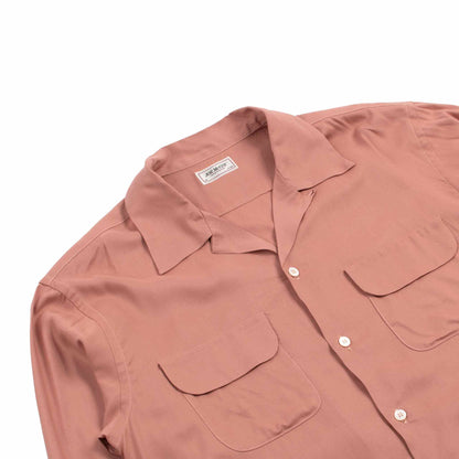 lost & found The Real McCoy's The Real McCoy's MS21009 Open Collar Rayon Shirt Pink