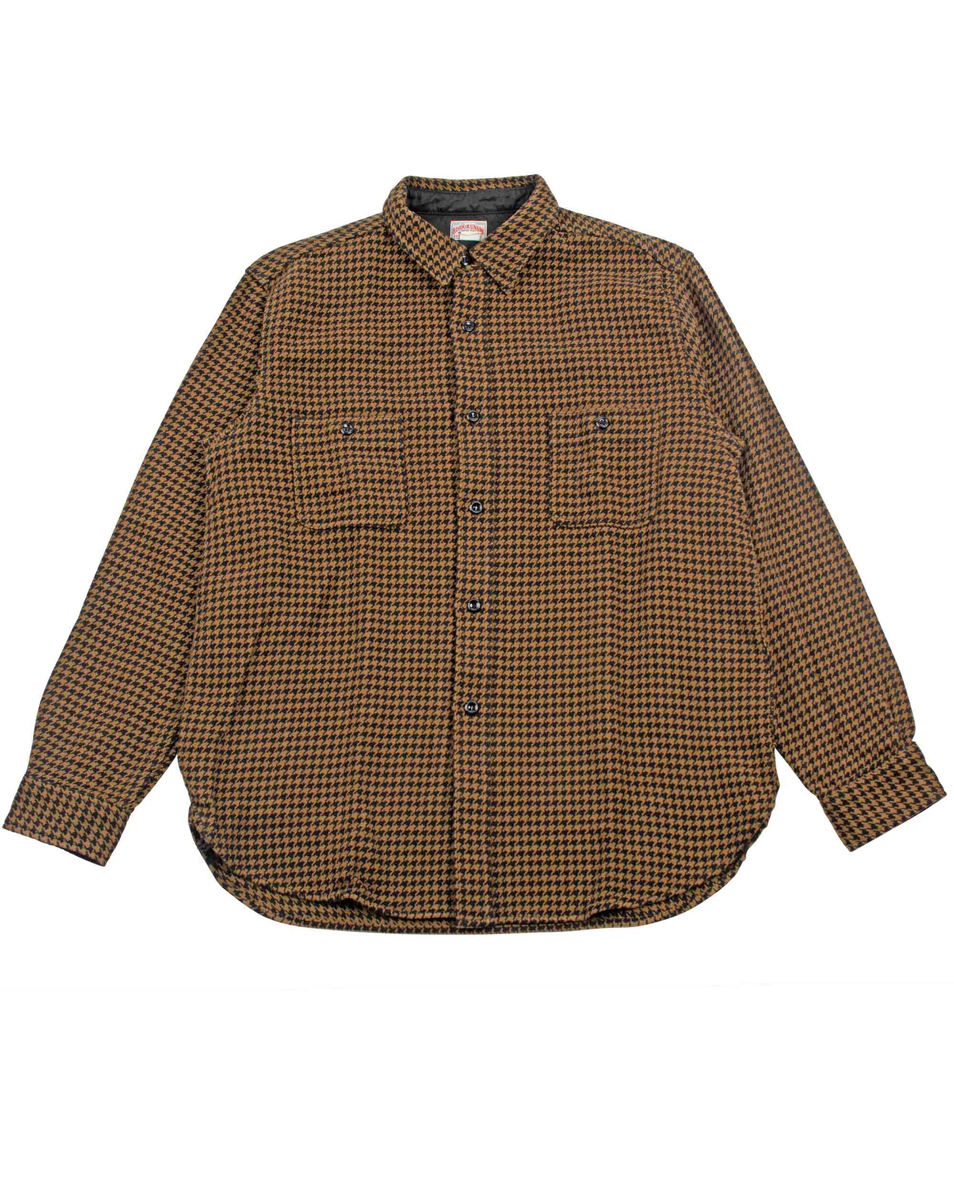 lost & found The Real McCoy's The Real McCoy's MS21102 8HU Houndstooth Flannel Shirt Mustard