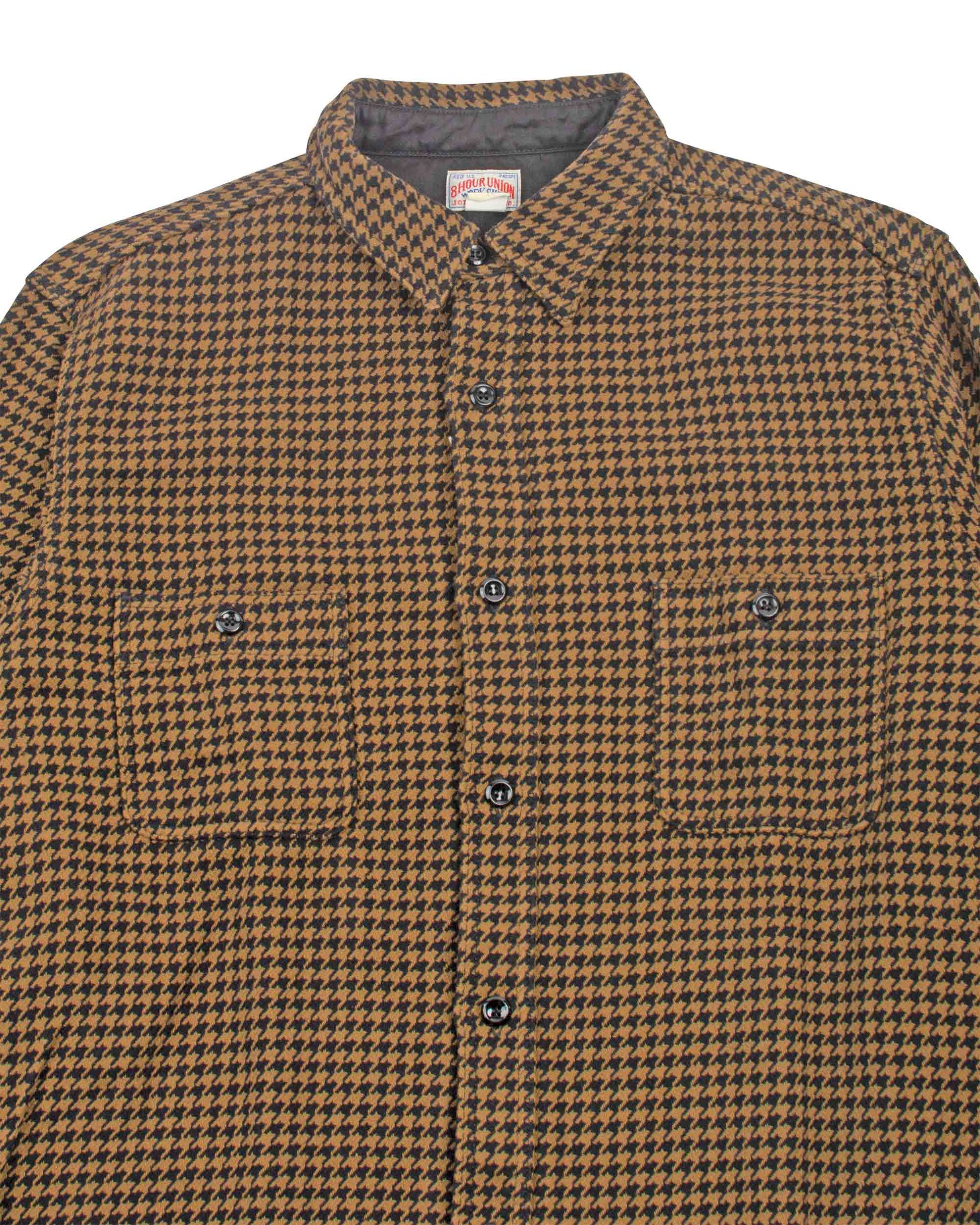 lost & found The Real McCoy's The Real McCoy's MS21102 8HU Houndstooth Flannel Shirt Mustard