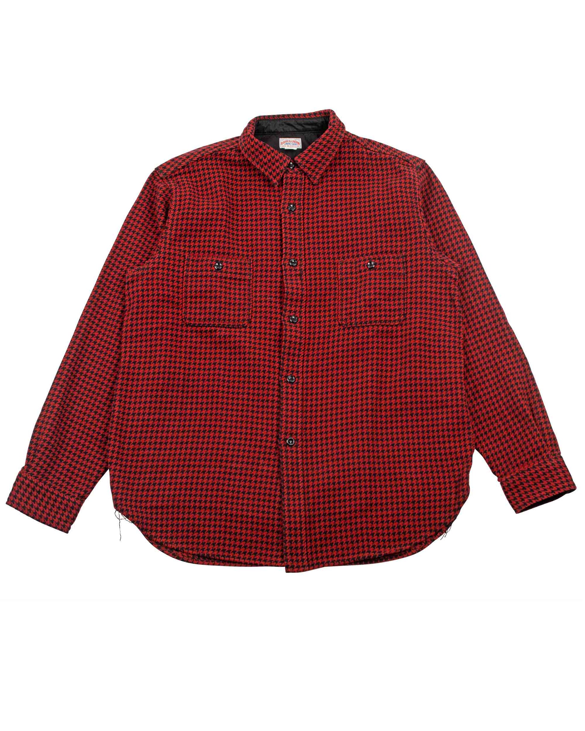 lost & found The Real McCoy's The Real McCoy's MS21102 8HU Houndstooth Flannel Shirt Red