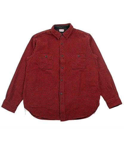 lost & found The Real McCoy's The Real McCoy's MS21102 8HU Houndstooth Flannel Shirt Red