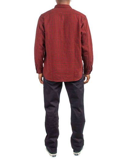 lost & found The Real McCoy's The Real McCoy's MS21102 8HU Houndstooth Flannel Shirt Red