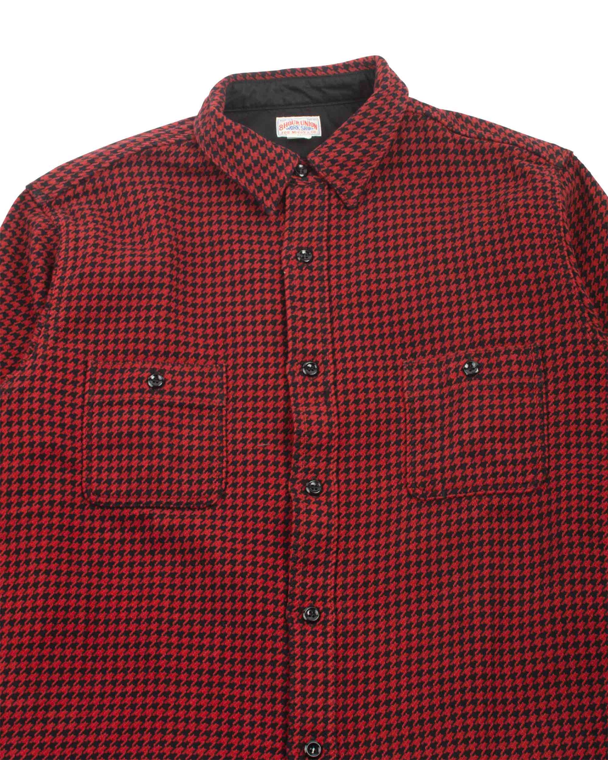 lost & found The Real McCoy's The Real McCoy's MS21102 8HU Houndstooth Flannel Shirt Red