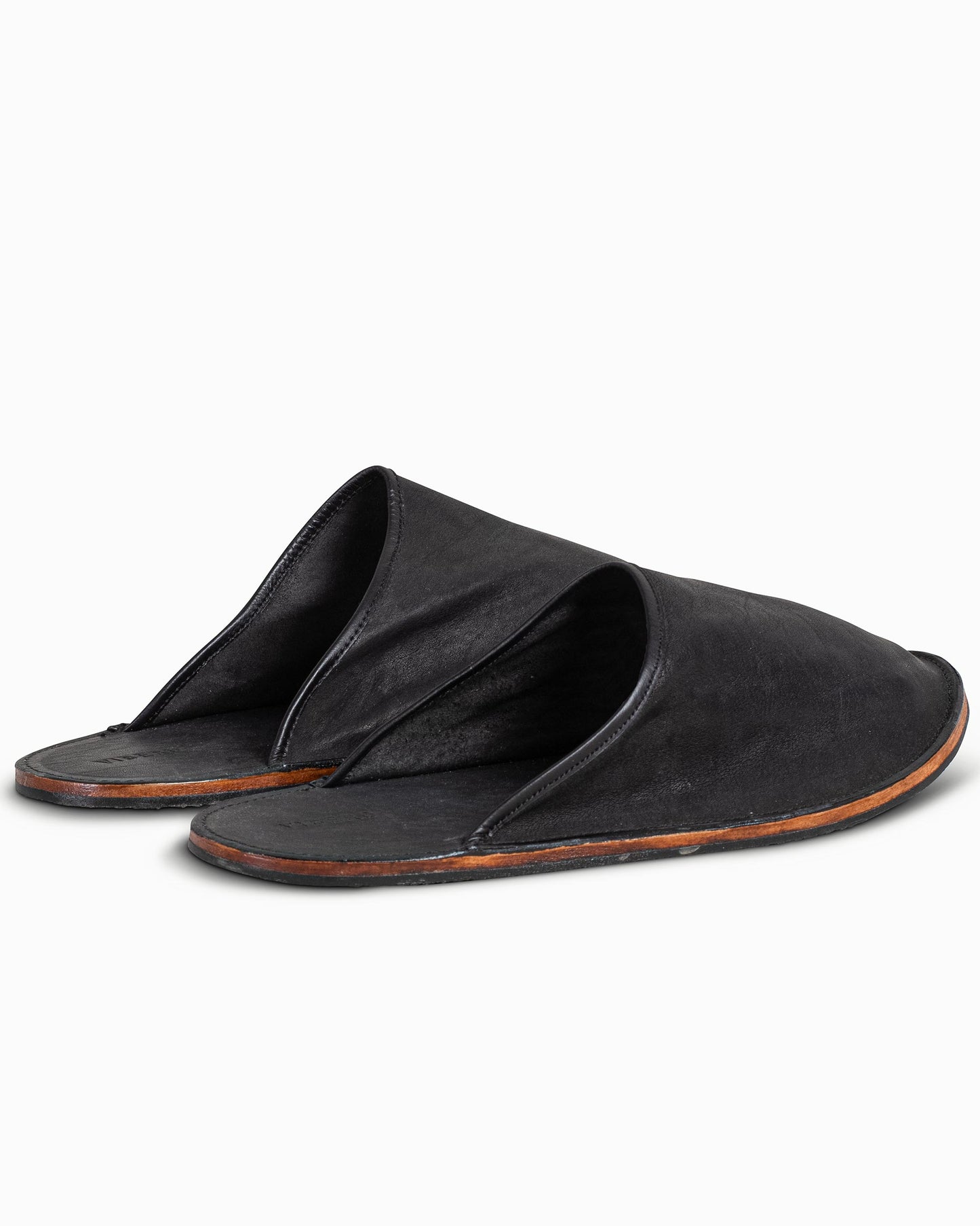 lost & found Viberg Viberg Slide Nero Washed Kangaroo