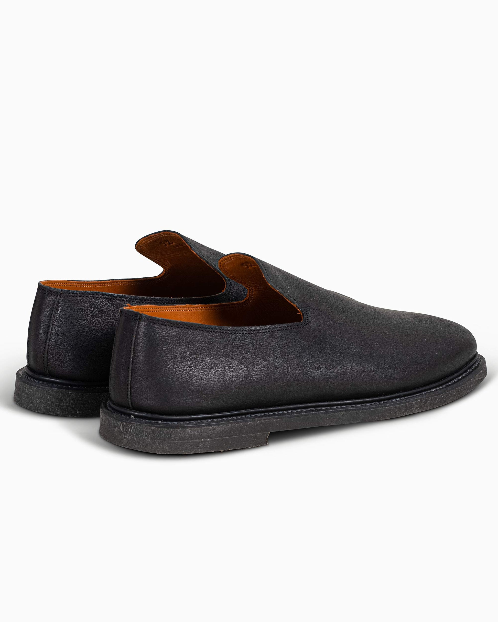 lost & found Viberg Viberg Slipper Nero Washed Kangaroo
