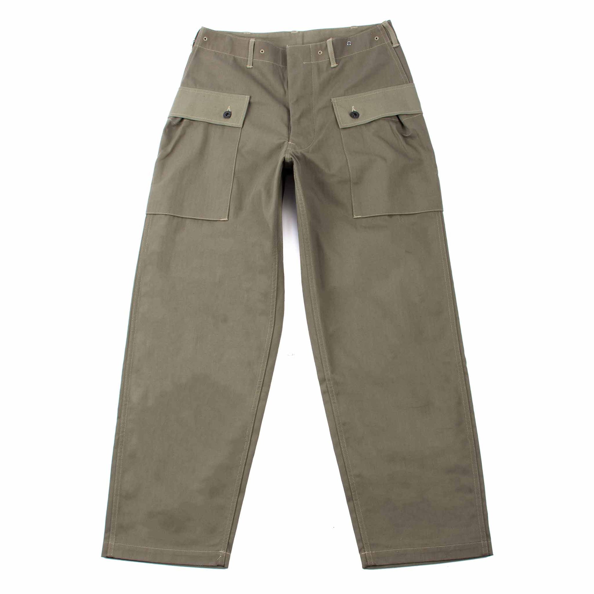 lost & found Warehouse Warehouse Lot. 1097 USMC Herringbone Monkey Pants OD Green