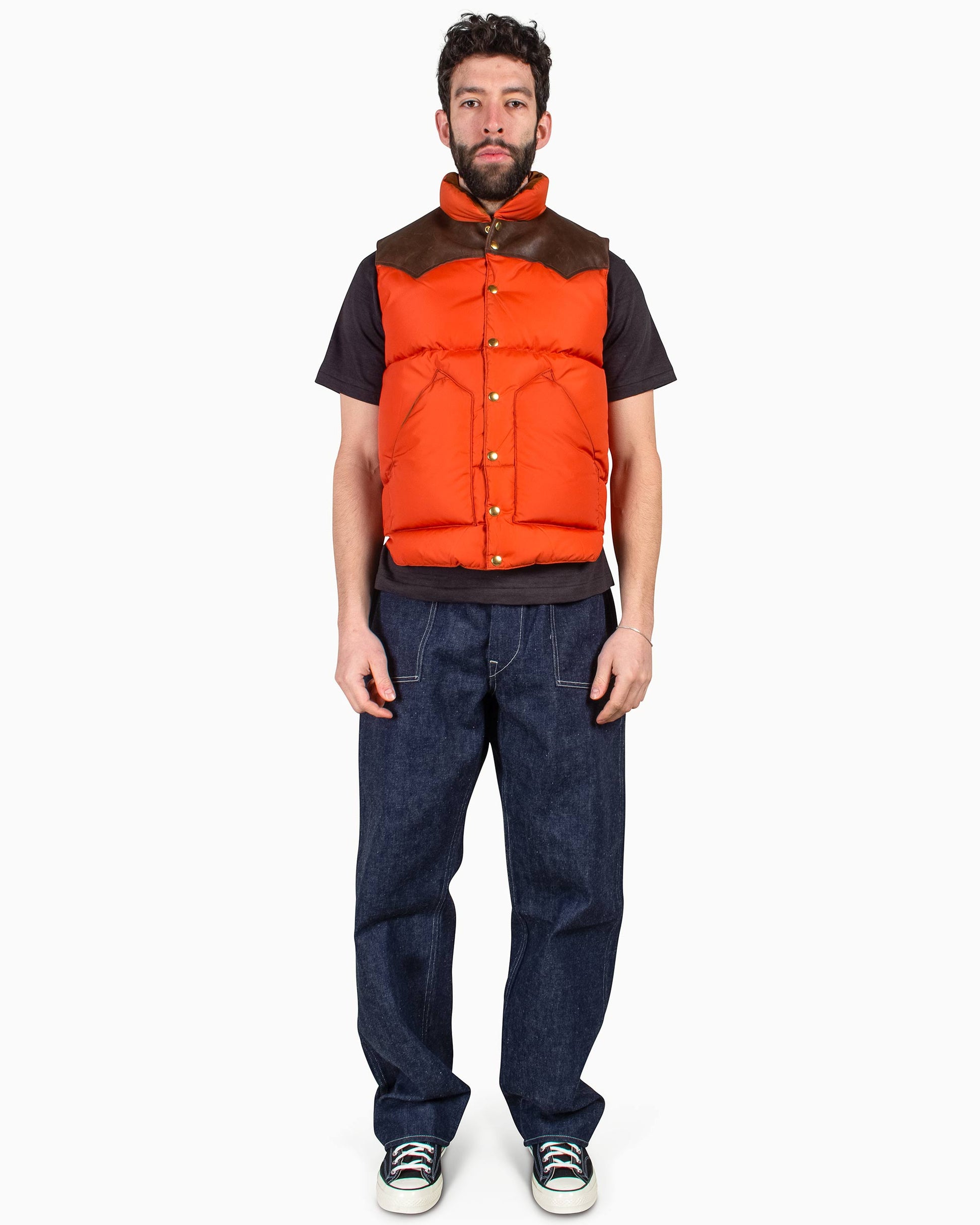 lost & found Warehouse Warehouse x Rocky Mountain Featherbed Nylon Down Vest Brick