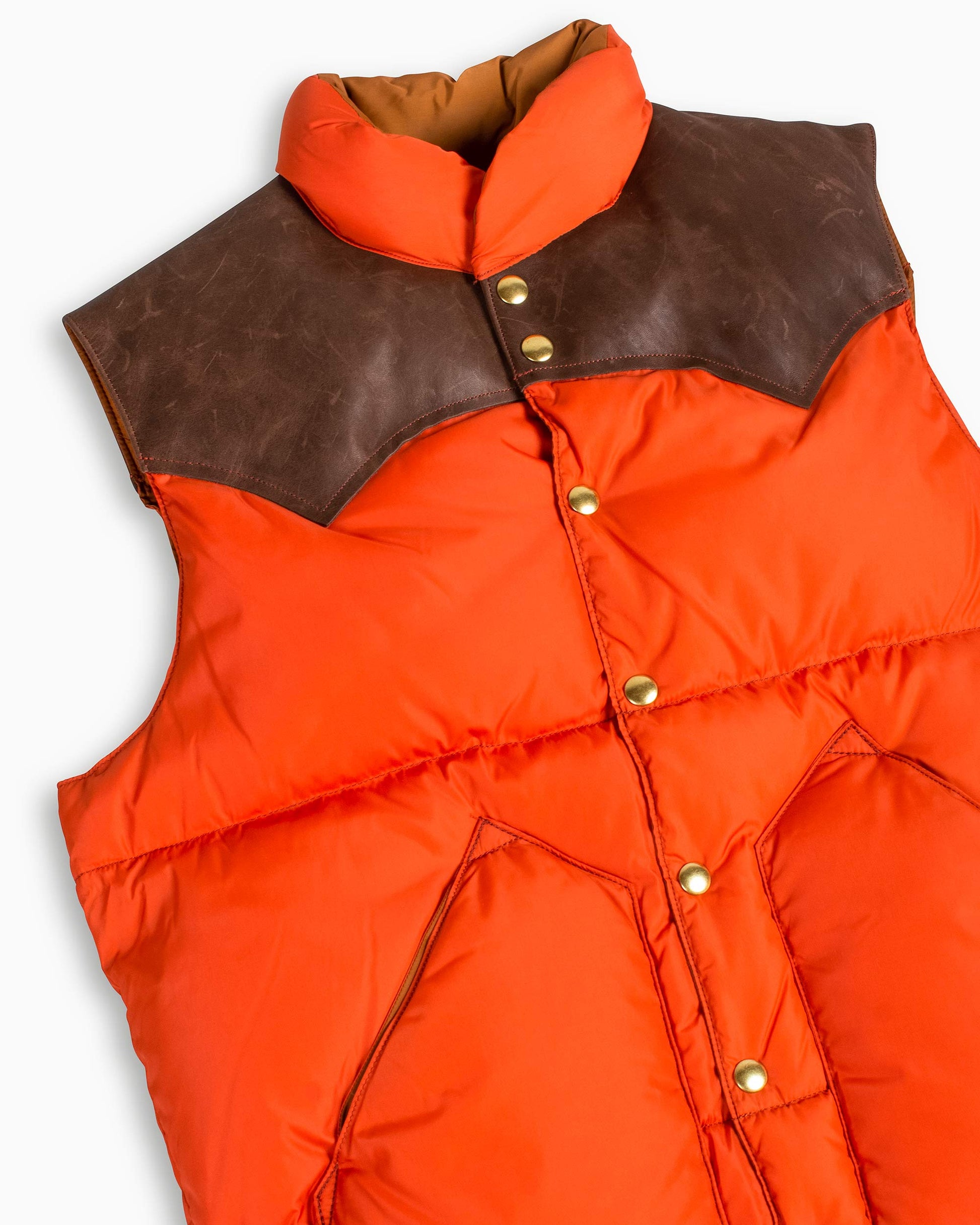 lost & found Warehouse Warehouse x Rocky Mountain Featherbed Nylon Down Vest Brick