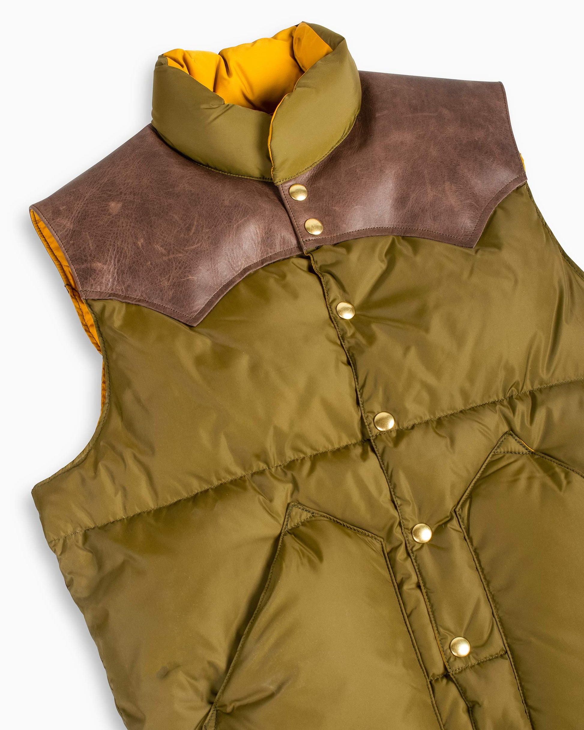 lost & found Warehouse Warehouse x Rocky Mountain Featherbed Nylon Down Vest OD