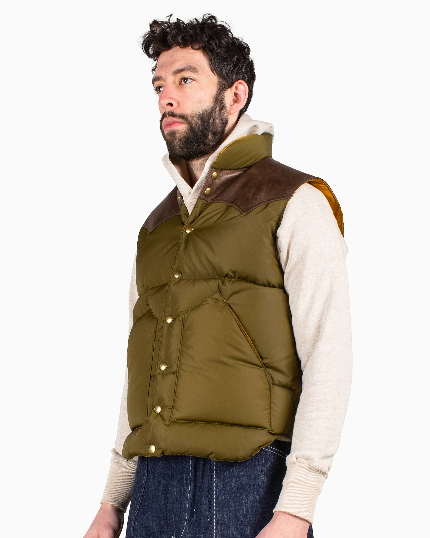 lost & found Warehouse Warehouse x Rocky Mountain Featherbed Nylon Down Vest OD