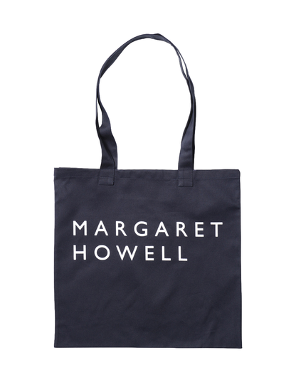 lost & found Margaret Howell Margaret Howell Logo Bag Cotton Drill Navy