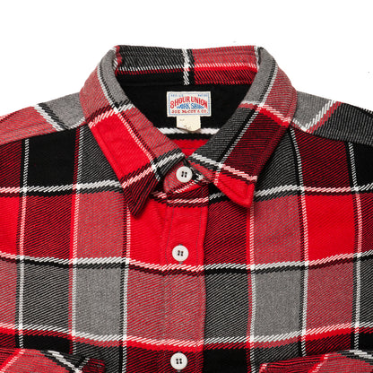 lost & found The Real McCoy's The Real McCoy's MS19105 8HU Napped Flannel Shirt / Tongass Plaid Red